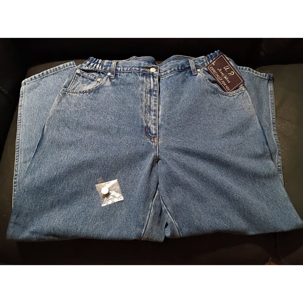 Ulla Popken Jeans Hi Rise Mom jeans Medium Wash Size 16P Blue Denim Jeans NWT - Picture 5 of 6